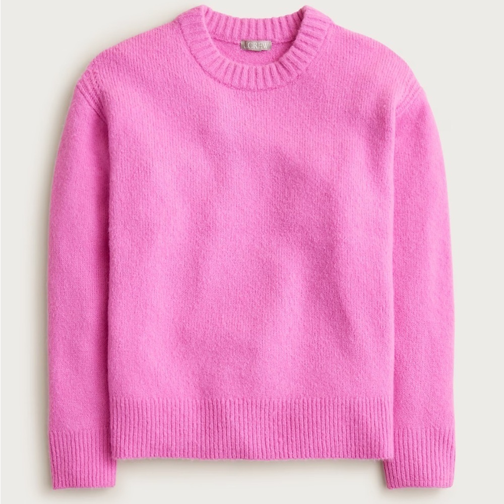 J crew light petunia pink Relaxed crewneck pullover